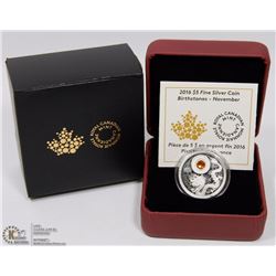 2016 CANADIAN $5 FINE SILVER (99.99) COIN WITH