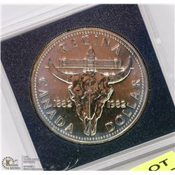 18) 1882-1982 CANADIAN REGINA SILVER DOLLAR UNC.