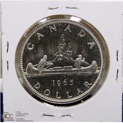 71) 1965 CANADIAN SILVER DOLLAR UNCIRCULATED.