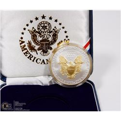 27) 2008 US 1OZ LIBERTY SILVER & GOLD DOLLAR UNC.