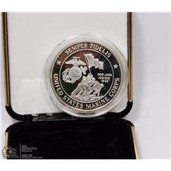 110) US ONE OUNCE .999 FINE SILVER COIN.