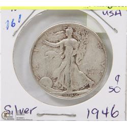 148) 1946 US WALKING LIBERTY SILVER HALF DOLLAR