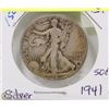 Image 1 : 158) 1941 US WALKING LIBERTY SILVER HALF DOLLAR