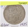 Image 1 : 140) 1925 US PEACE SILVER DOLLAR CIRCULATED.