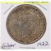 Image 1 : 136) 1922 US PEACE SILVER DOLLAR CIRCULATED.