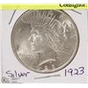 Image 1 : 120) 1923 US PEACE SILVER DOLLAR CIRCULATED.