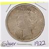 Image 1 : 137) 1922 US PEACE SILVER DOLLAR CIRCULATED.