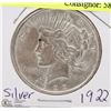 Image 1 : 132) 1922 US PEACE SILVER DOLLAR CIRCULATED.
