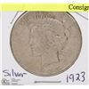 Image 1 : 119) 1923 US PEACE SILVER DOLLAR CIRCULATED.