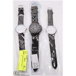 LOT OF 3 NEW ASSORTED MENS WATCHES