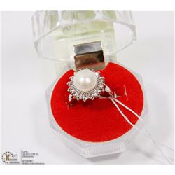 #50-AKOYA PEARL & CZ RING