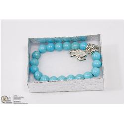 #15-NATURAL BLUE TURQUOISE BRACELET ELEPHANT