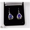 Image 1 : #4-NATURAL BLUE SAPPHIRE EARRINGS