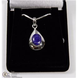 #1-NATURAL BLUE SAPPHIRE PENDANT & NECKLACE
