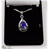 Image 1 : #1-NATURAL BLUE SAPPHIRE PENDANT & NECKLACE