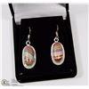 Image 1 : #38-RAINBOW CALSILICA GEMSTONE EARRINGS