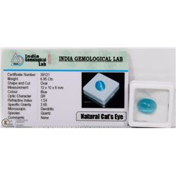 #83-NATURAL CAT'S EYE GEMSTONE 6.95CT