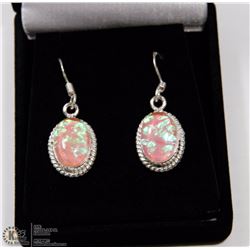 #21-AUSTRALIAN TRIPLE OPAL GEMSTONE  EARRINGS