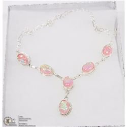#20-AUSTRALIAN TRIPLE OPAL GEMSTONE NECKLACE