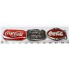 Image 1 : SET OF 3 COCA COLA BELT BUCKLES