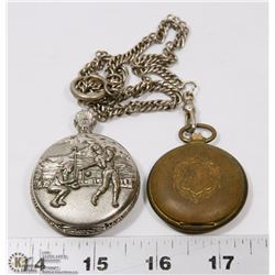 A PAIR OF VINTAGE POCKET WATCHES