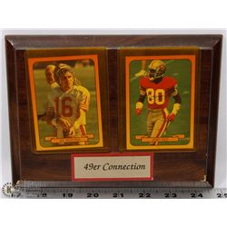 SAN FRANCISCO 49 WALL PLAQUE  W/ JOE MONTANA