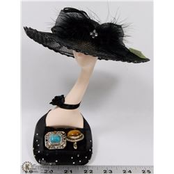 LADY STYLE RING STAND WITH 2 RINGS