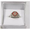 Image 1 : VINTAGE CANADIAN DEMOLAY SILVER MASONIC RING