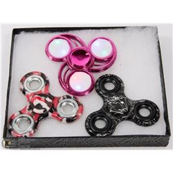 SET OF 3 NEW HAND SPINNERS IN JEWELRY DISPLAY