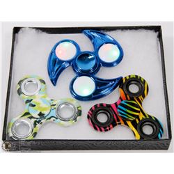 SET OF 3 NEW HAND SPINNERS IN JEWELRY DISPLAY