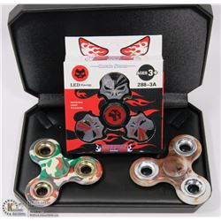 SET OF 3 NEW HAND SPINNERS IN JEWELRY DISPLAY