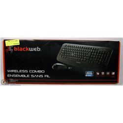 BLACKWEB WIRELESS KEYBOARD AND MOUSE COMBO