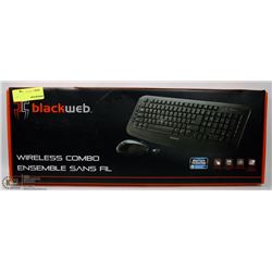 BLACKWEB WIRELESS KEYBOARD AND MOUSE COMBO