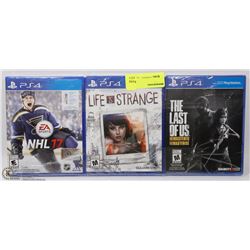 LOT OF 3 UNOPENED PS4 GAMES INCLUDING