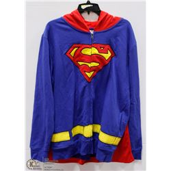 NEW SUPERMAN ZIPPERED HOODIE WITH REMOVABLE