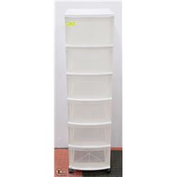 'GRACIOUS LIVING' 6 DRAWER WHEELED STORAGE