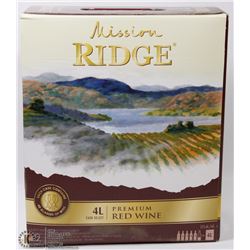 4L MISSION RIDGE BOX RED WINE 12% ALC/VOL