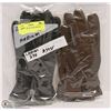 Image 1 : 2PK LEATHER GLOVES MEDIUM