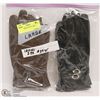 Image 1 : 2PK LEATHER GLOVES LARGE