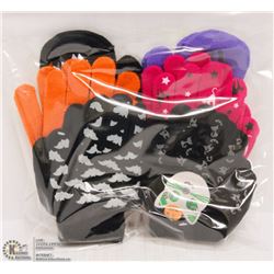 6PK GLOW IN THE DARK CHILDRENS GLOVES