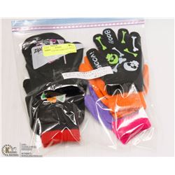 6PK GLOW IN THE DARK CHILDRENS GLOVES