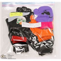 6PK GLOW IN THE DARK CHILDRENS GLOVES