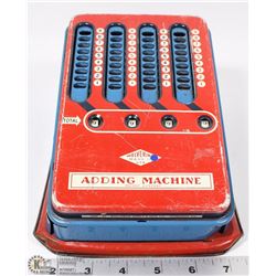 VINTAGE METAL CHILDS ADDING MACHINE.