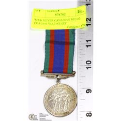 WWII SILVER CANADIAN MEDAL 1939-1945 VOLUNTARY