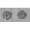 Image 2 : 2 CANADIAN SILVER 50 CENT PIECES 1960 EACH