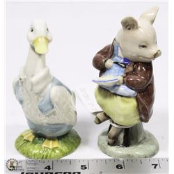 LOT OF 2 ROYAL ALBERT BEATRIX POTTERS FIGURINES