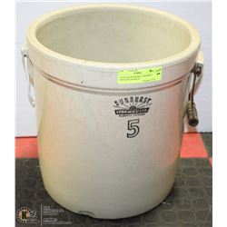 5 GALLON SUNBURST CERAMICS CROCK W/ HANDLES