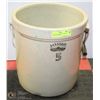 Image 1 : 5 GALLON SUNBURST CERAMICS CROCK W/ HANDLES