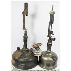 2 LARGE VINTAGE  OIL LANTERNS INCL AMERICAN GAS
