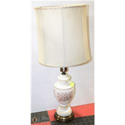 VINTAGE GLASS LAMP 33” HIGH